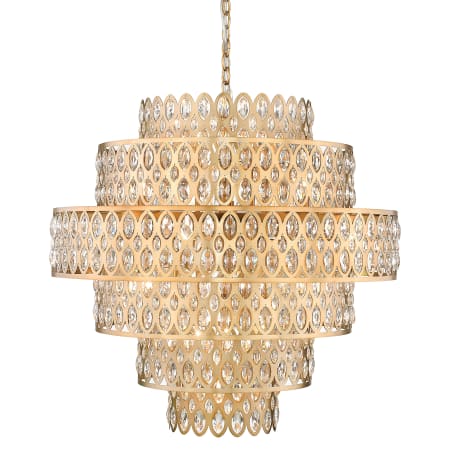 Z-Lite Dealey 17 Light 33" Wide Crystal Waterfall Chandelier Heirloom Brass