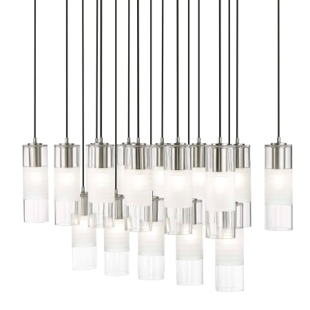 Z-Lite Alton 17 Light 42" Wide Linear Chandelier Brushed Nickel