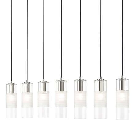 Z-Lite Alton 7 Light 54" Wide Linear Chandelier Brushed Nickel