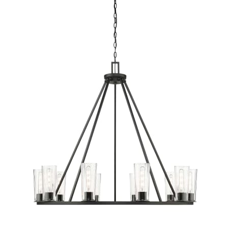 Z-Lite Titus 10 Light 46" Wide Candle Style Chandelier Matte Black