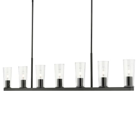 Z-Lite Titus 7 Light 64" Wide Linear Chandelier Matte Black