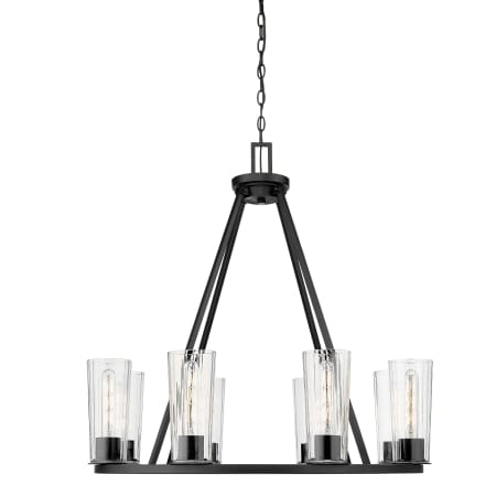 Z-Lite Titus 8 Light 33" Wide Candle Style Chandelier Matte Black