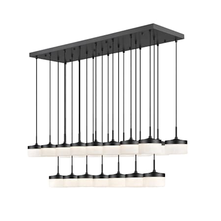 Z-Lite Renaud 59" Wide LED 23 Light Linear Pendant Matte Black