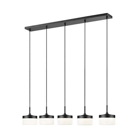 Z-Lite Renaud 46" Wide LED Multi Light Pendant Matte Black