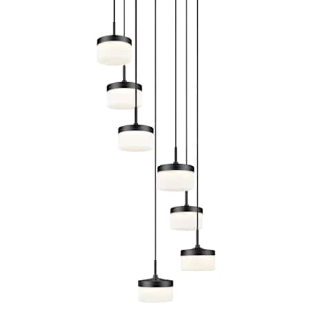 Z-Lite Renaud 21" Wide LED Multi Light Pendant Matte Black