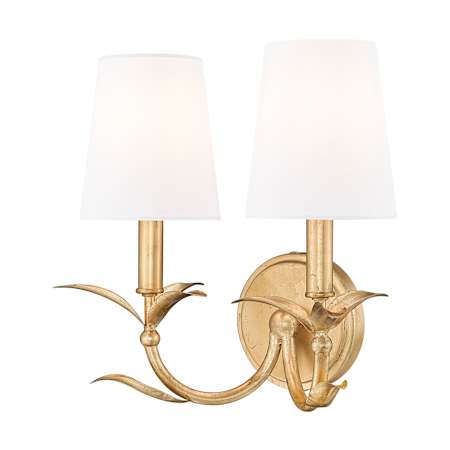 Z-Lite Aslin 2 Light 12" Tall Wall Sconce Gold Leaf