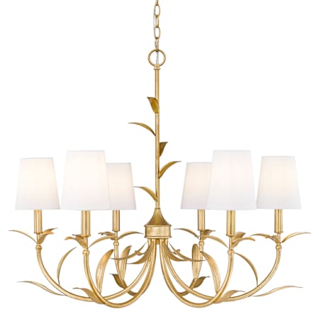 Z-Lite Aslin 6 Light 31" Wide Chandelier Gold Leaf