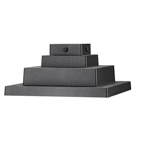 Z-Lite 9" Wide Aluminum Pier Mount Base Sand Black