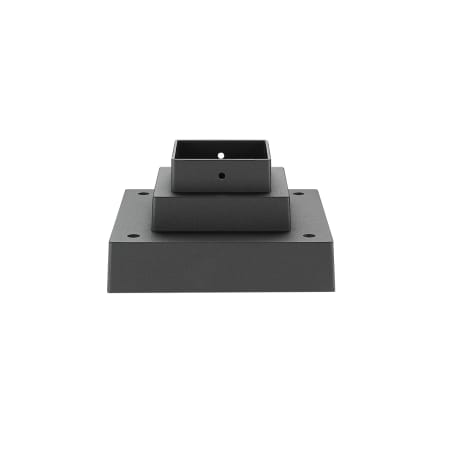 Z-Lite Square 6-3/4" Wide Marine Grade Pier Mount Base with Square Fitter Black