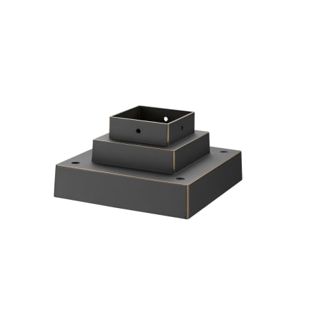 Z-Lite Square 6-3/4" Wide Marine Grade Pier Mount Base with Square Fitter Oil Rubbed Bronze