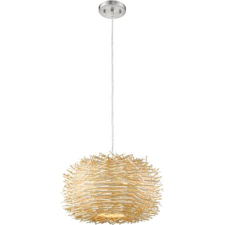 459-20 in Brushed Nickel / Natural with Light On