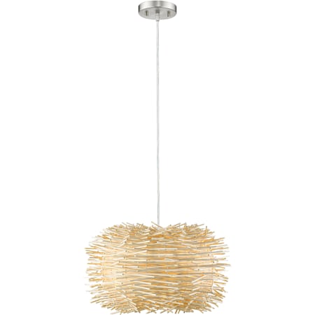 459-20 in Brushed Nickel / Natural with Light On