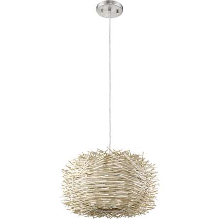 459-20 in Brushed Nickel / Natural with Light Off