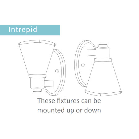 Fixture can be mounted with glass up or down