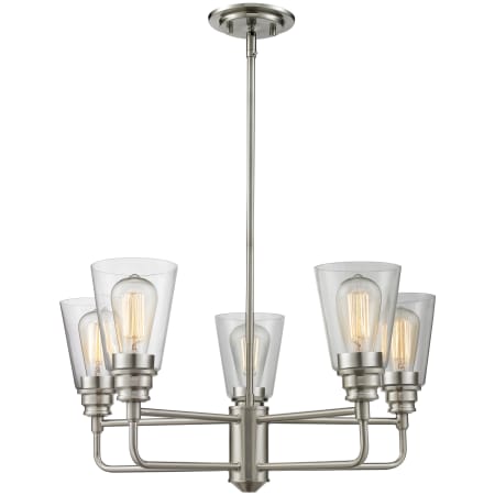 428-5 in Brushed Nickel with Downrods