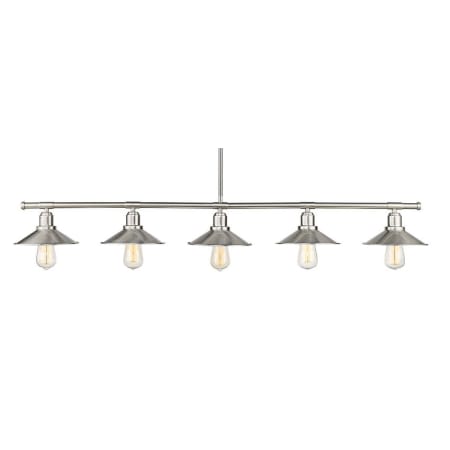 Z-Lite Casa 5 Light 51.5" Wide Linear Chandelier Brushed Nickel