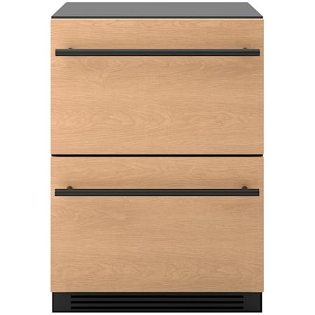 Zephyr Presrv 24 Inch Wide 3.9 Cu. Ft. Energy Star Certified Panel Ready Dual Zone Refrigerator Freezer Drawers Panel Ready