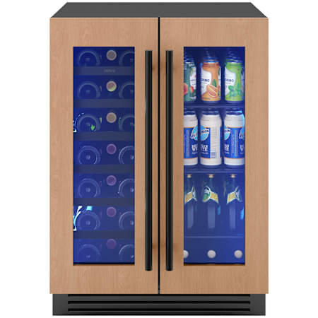 Zephyr Presrv 24 Inch Wide 21 Bottle Capacity and 60 Can Capacity Panel Ready Wine and Beverage Cooler Panel Ready