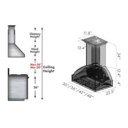 Zline-393-42-Dimensions