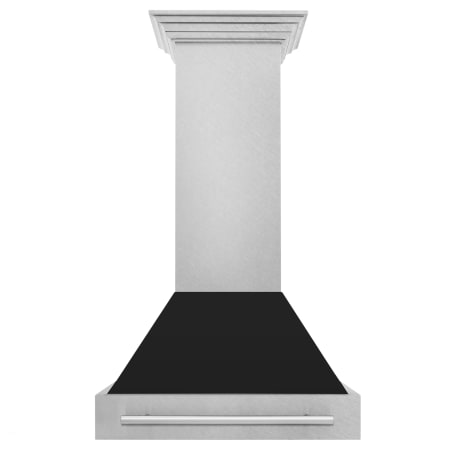 ZLINE 120 - 400 CFM 30 Inch Wide Outdoor Fingerprint Resistant Wall Mounted Range Hood with 4-Speed Push Button Controls Durasnow Stainless Steel / Black Matte