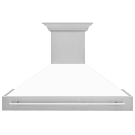 ZLINE 280 - 700 CFM 48 Inch Wide Outdoor Fingerprint Resistant Wall Mounted Range Hood with Push Button Controls and LED Lighting Durasnow Stainless Steel / White Matte