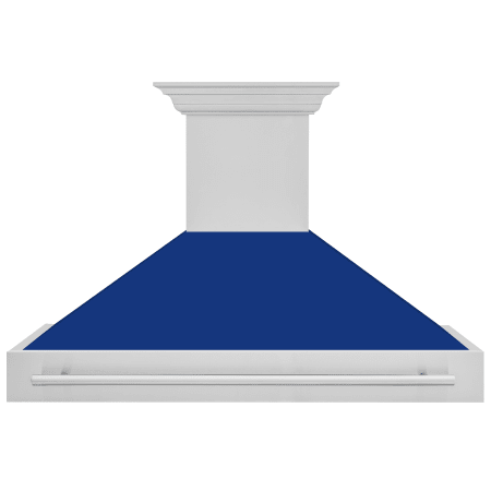 ZLINE 280 - 700 CFM 48 Inch Wide Outdoor Wall Mounted Range Hood with Accent Handle and Dishwasher Safe Filters Blue Gloss / Stainless Steel