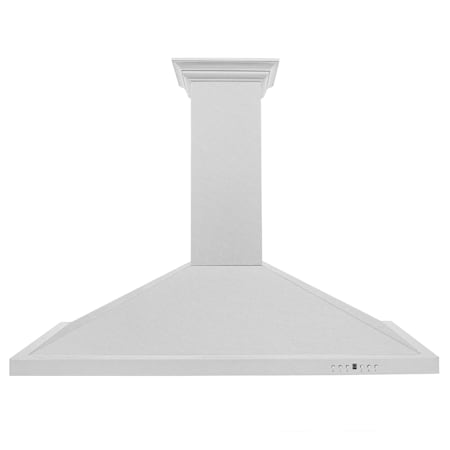 ZLINE 120 - 400 CFM 48 Inch Wide Outdoor Fingerprint Resistant Wall Mounted Range Hood with Baffle Filters and Push Button Controls Fingerprint Resistant Stainless Steel