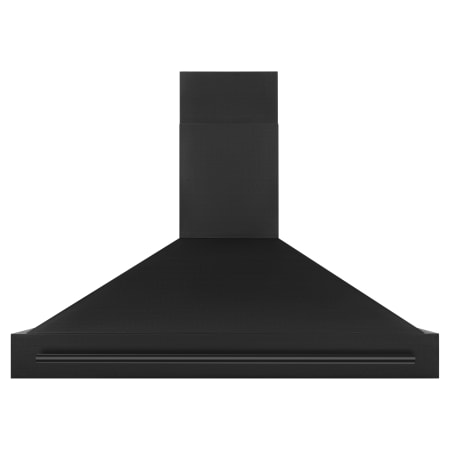 ZLINE 280 - 700 CFM 48 Inch Wide Outdoor Wall Mounted Range Hood with 4 Fan Speeds and 4 LED Lights Black Stainless Steel