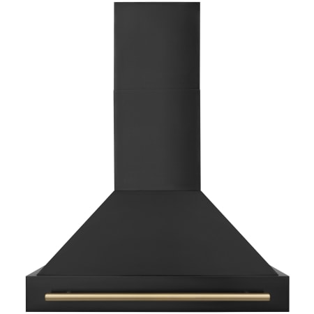 ZLINE Autograph Edition 280 - 700 CFM 36 Inch Wide Wall Mounted Range Hood with LED Lights Black Stainless Steel / Champagne Bronze