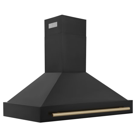 ZLINE Autograph Edition 280 - 700 CFM 48 Inch Wide Outdoor Wall Mounted Range Hood with Baffle Filters Black Stainless Steel / Champagne Bronze