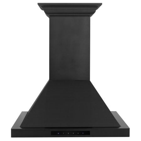 ZLINE 120 - 400 CFM 24 Inch Wide Wall Mounted Range Hood with LED Lights and Baffle Filters Black Stainless Steel