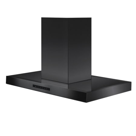 ZLINE 120 - 400 CFM 36 Inch Wide Island Range Hood with Convertible Ventilation and Push Button Controls Black Stainless Steel