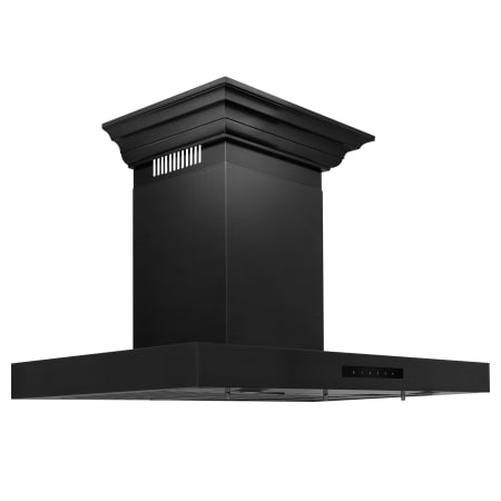 ZLINE 120 - 400 CFM 30 Inch Wide Wall Mounted Range Hood with 6 Inch Round Duct and Convertible Ventilation Black Stainless Steel