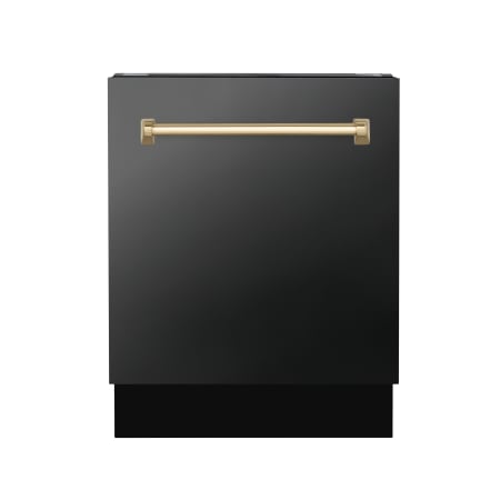 ZLINE Tallac 24 Inch Wide 15 Place Setting Built-In Top Control Dishwasher with Smart Wash Technology with Triple Filter Cleaning Black Stainless Steel / Champagne Bronze