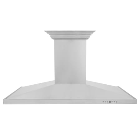 ZLINE 120 - 400 CFM 42 Inch Wide Island Range Hood with Integrated Speakers and Baffle Filters Stainless Steel