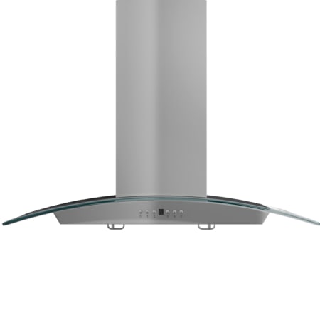 ZLINE 120 - 400 CFM 36 Inch Wide Island Range Hood with LED Lights and Baffle Filters Stainless Steel