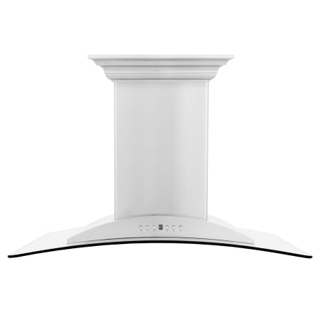 ZLINE 120 - 400 CFM 36 Inch Wide Island Range Hood with Integrated Speakers and 4 Speeds Stainless Steel