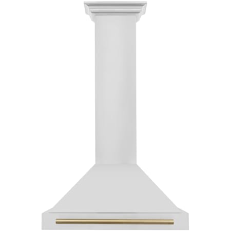 ZLINE Autograph Edition 120 - 400 CFM 30 Inch Wide Wall Mounted Range Hood with 4 Speeds Stainless Steel / Champagne Bronze