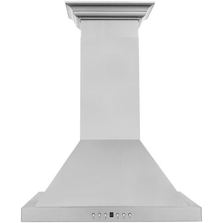 ZLINE 120 - 400 CFM 24 Inch Wide Wall Mounted Range Hood with Push Button Controls and Baffle Filters Stainless Steel