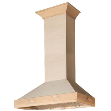 ZLINE 120 - 400 CFM 48 Inch Wide Wall Mounted Range Hood with Convertible Ventilation Wood / Unfinished