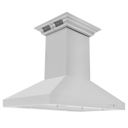 ZLINE 120 - 400 CFM 30 Inch Wide Island Range Hood with 430 Grade Stainless Steel and Integrated Speakers Stainless Steel