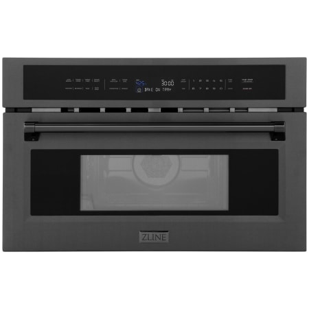 ZLINE 30 Inch Wide 1.6 Cu. Ft. 1000 Watt Built In Microwave with Convection Mode and Reversible Turntable Black Stainless Steel