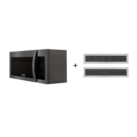 ZLINE 30 Inch Wide 1.55 Cu. Ft. 900 Watt Over the Range Microwave Black Stainless Steel