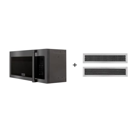 ZLINE 30 Inch Wide 1.55 Cu. Ft. 900 Watt Over the Range Microwave with LCD Display Black Stainless Steel