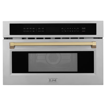 ZLINE Autograph Edition 30 Inch Wide 1.6 Cu. Ft. 1000 Watt Fingerprint Resistant Built In Microwave Fingerprint Resistant Stainless Steel / Champagne Bronze
