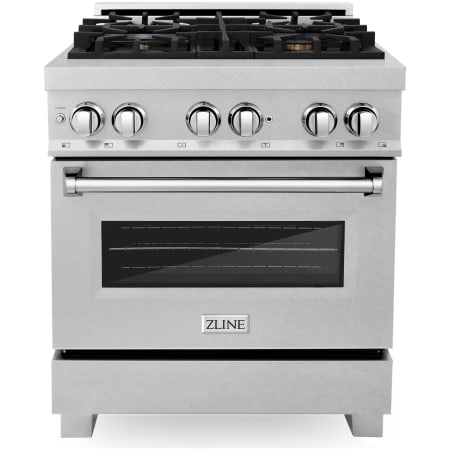 ZLINE Legacy 30 Inch Wide 4 Cu. Ft. Free Standing Fingerprint Resistant Dual Fuel Range with Brass Burners Stainless Steel