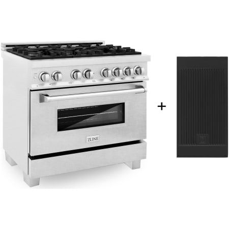 ZLINE Legacy 36 Inch Wide 4.6 Cu. Ft. Free Standing Fingerprint Resistant Dual Fuel Range with Griddle and Italian-Made Sealed Burners Stainless Steel