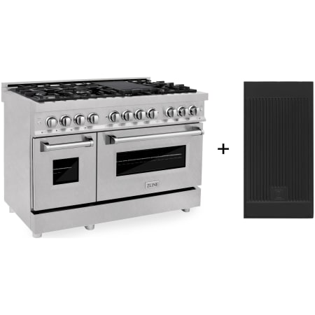 ZLINE Legacy 48 Inch Wide 6 Cu. Ft. Free Standing Fingerprint Resistant Dual Fuel Range with Griddle and Italian-Made Sealed Burners Stainless Steel