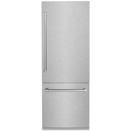 ZLINE 30 Inch Wide 16.1 Cu. Ft. Energy Star Certified Fingerprint Resistant Bottom Freezer Refrigerator with Internal Water and Ice Maker Fingerprint Resistant Stainless Steel