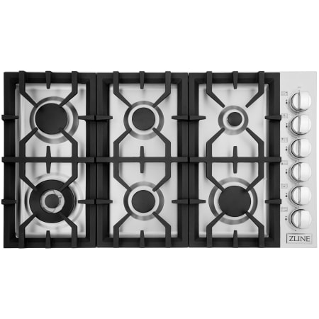 ZLINE Series 36 Inch Wide 6 Burner Natural Gas Cooktop with Italian-Made Sealed Burners Stainless Steel